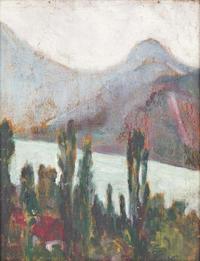 Landscape with Mountains and Trees