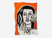After Fernand Léger (French, 1881-1955) - Visage aux Deux Mains sur Fond Orange