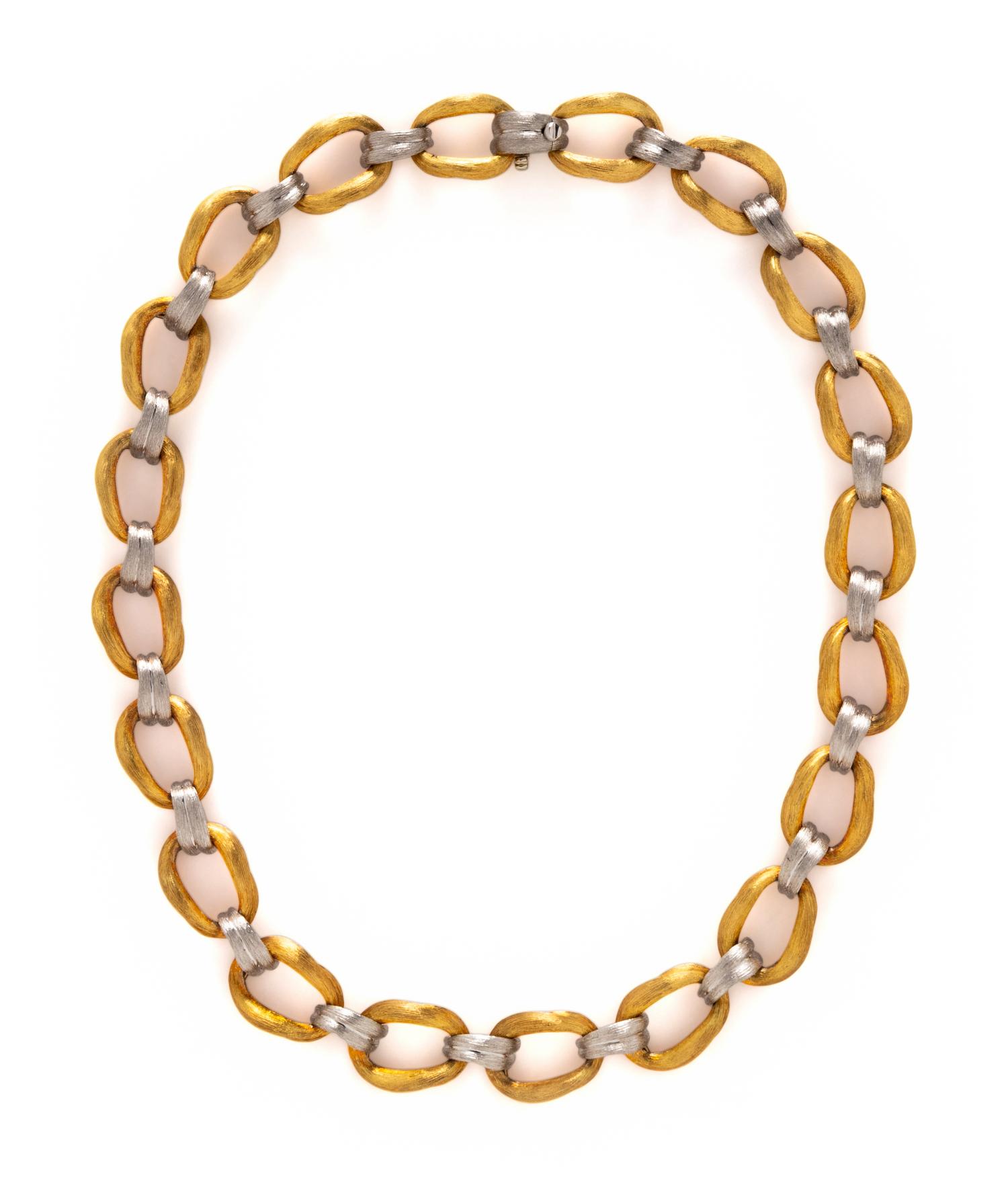 HENRY DUNAY, PLATINUM AND YELLOW GOLD NECKLACE