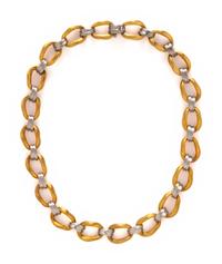 HENRY DUNAY, PLATINUM AND YELLOW GOLD NECKLACE