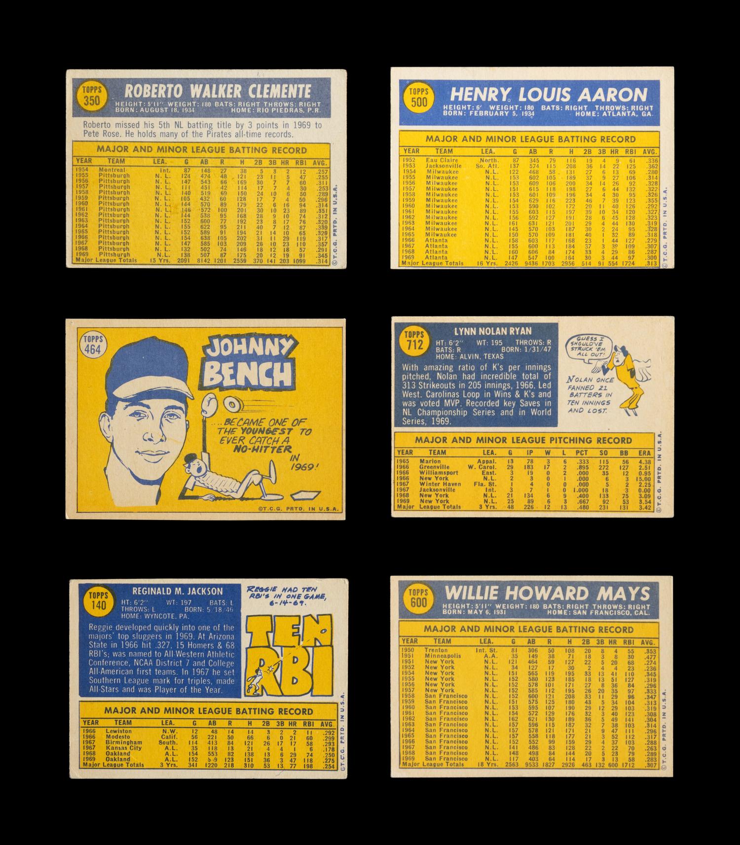 A Complete Set of 1970 Topps Baseball Cards (720/720)