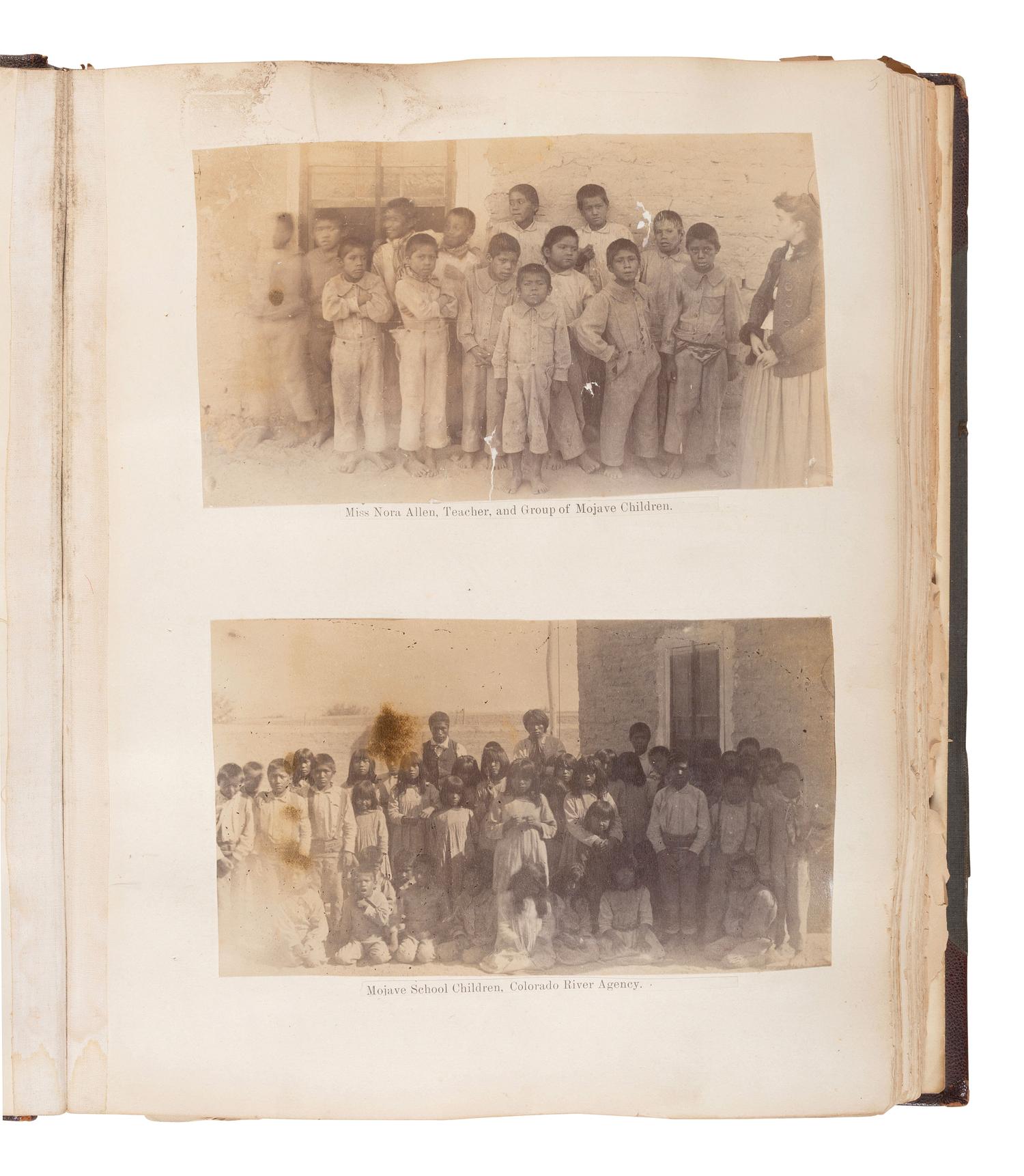 [NATIVE AMERICANS]. JUNKIN, William W. (1831-1903). A Collection of Indian Photographs and Views with Photos of a Few White Employes [ sic ] Together with Some Indian Letters and Paintings. Made by W.W. Junkin, Fairfield, Iowa. 1889-93.
