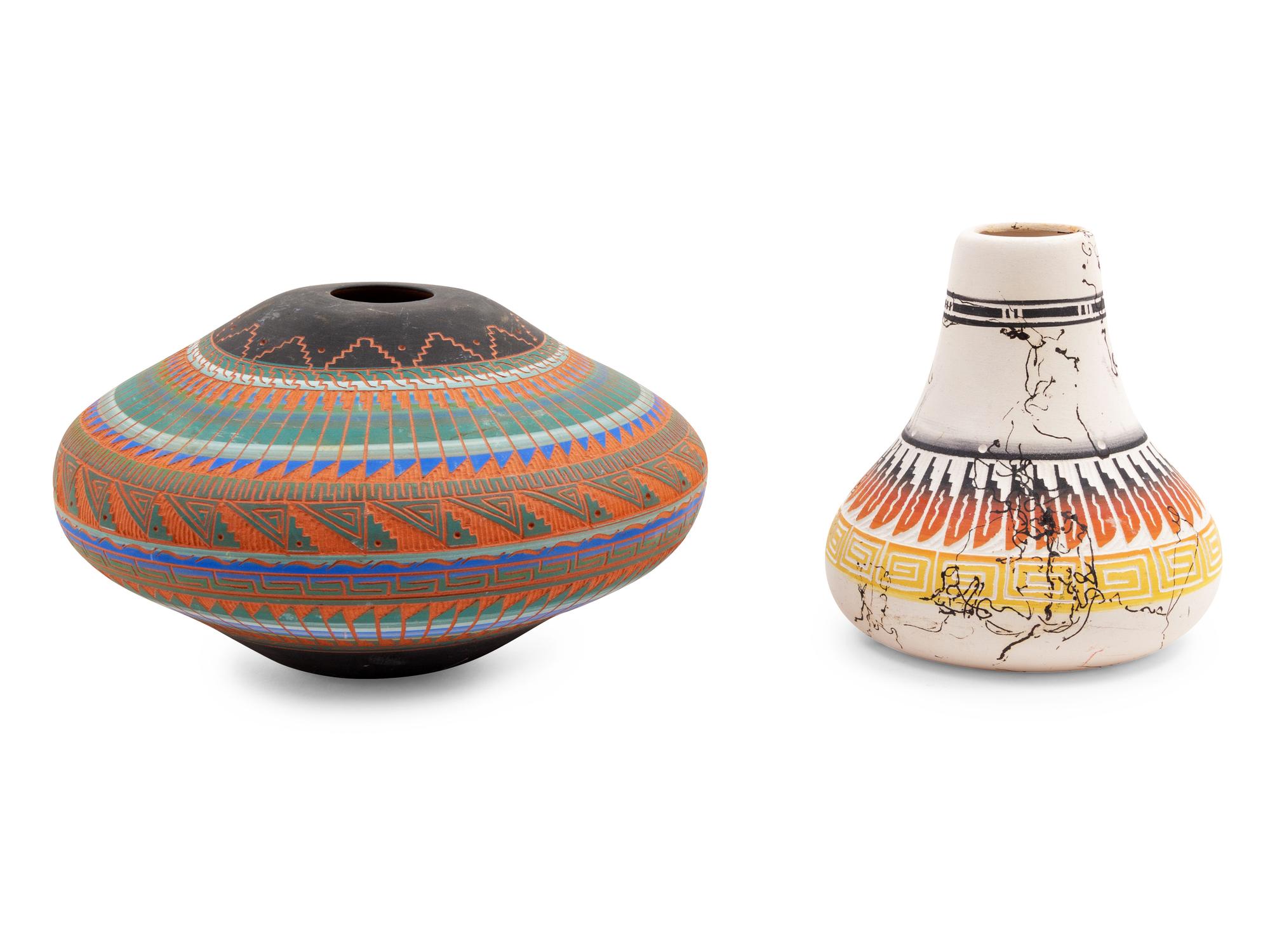 A Pair of Navajo Pottery Vases
