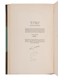 [BINDINGS]. WELLS, H.G. (1866-1946). Works . New York: Charles Scribner’s Sons, 1924-27.