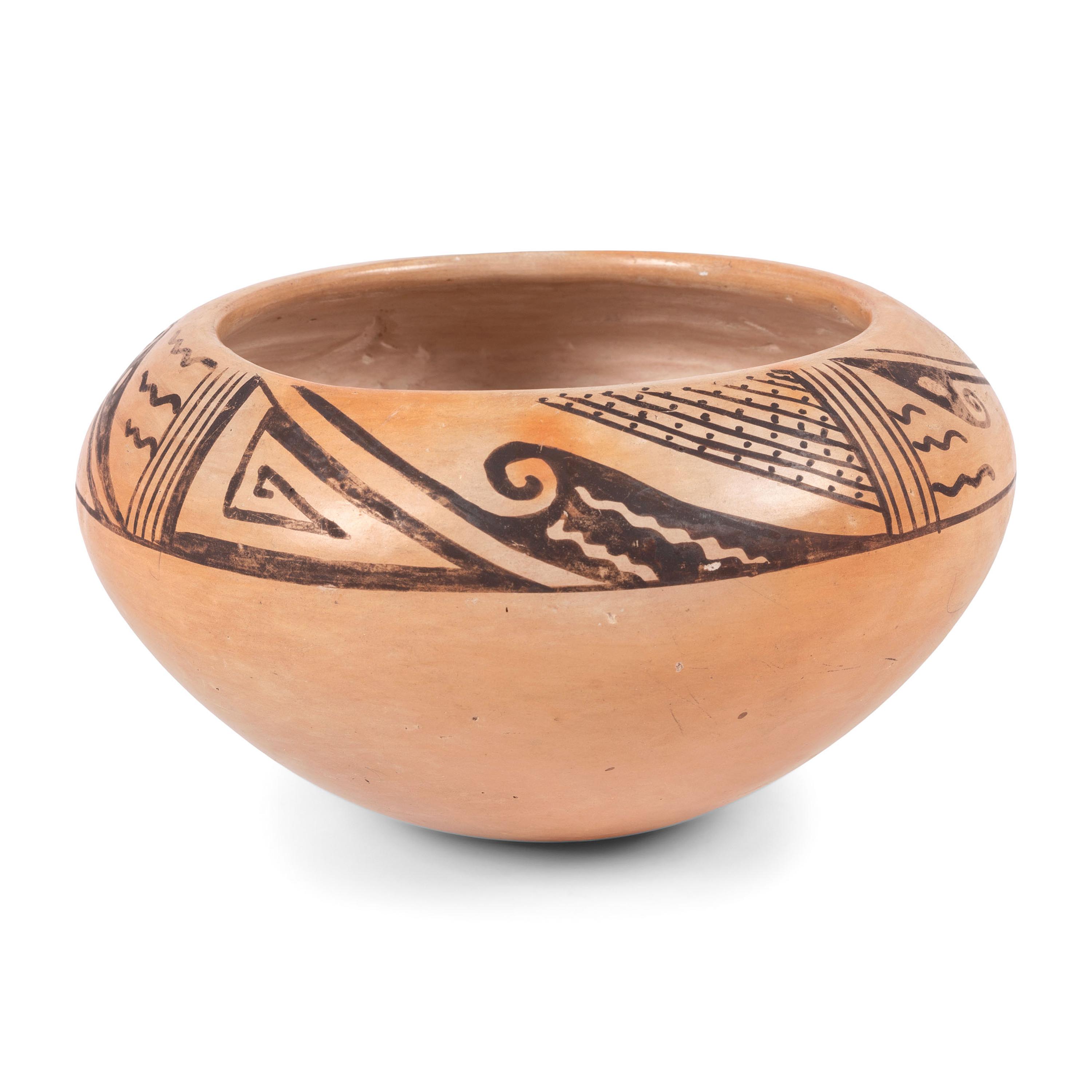 Hopi Pottery Jar and Navajo Regional Weaving / Rug