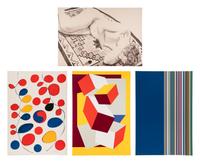 Various Artists (20th century) — Peace Portfolio II (complete portfolio of 4 with title page and portfolio case), 1974 Including works by Alexander Calder, Gene Davis, Charles Hinman, and Philip Pearlstein.