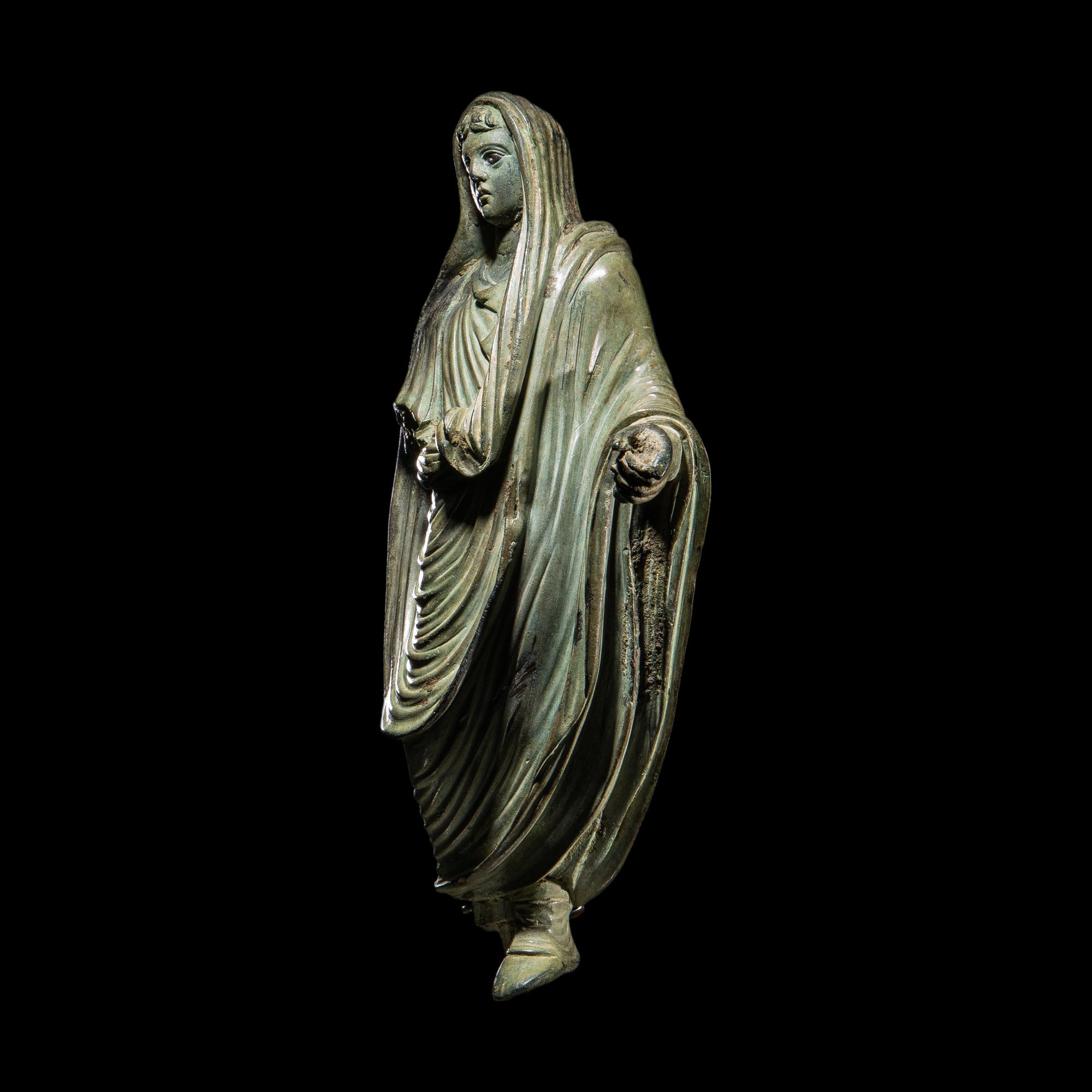 A Roman Bronze Togatus