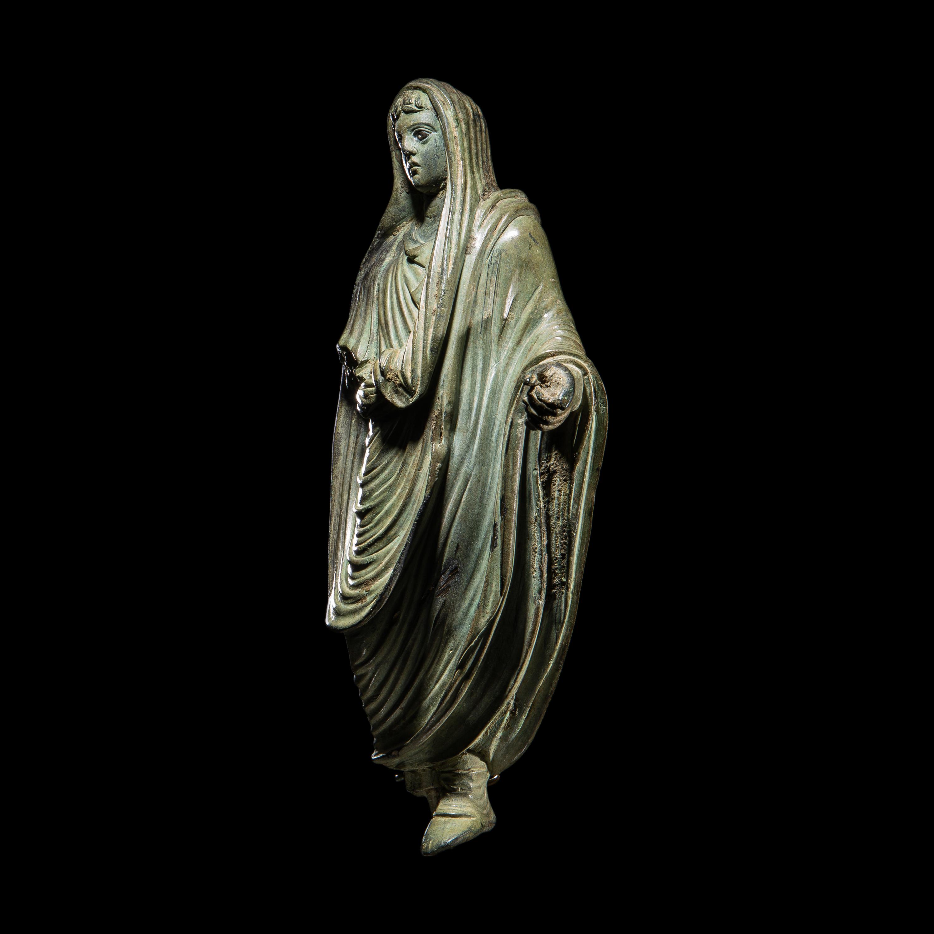 A Roman Bronze Togatus