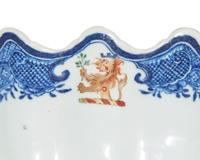 A Pair of Chinese Export Blue and White Porcelain Footed Bowls