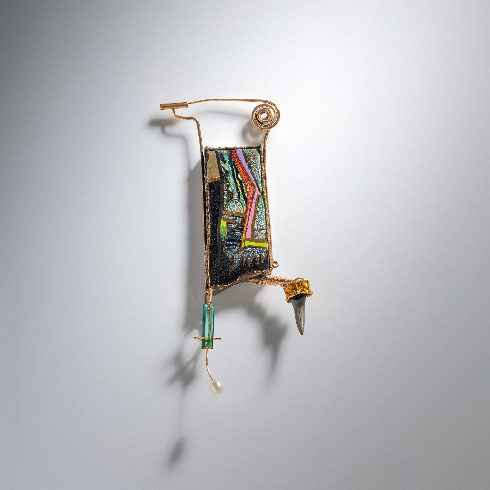 WILLIAM HARPER, OPIUM II, BROOCH, 1980
