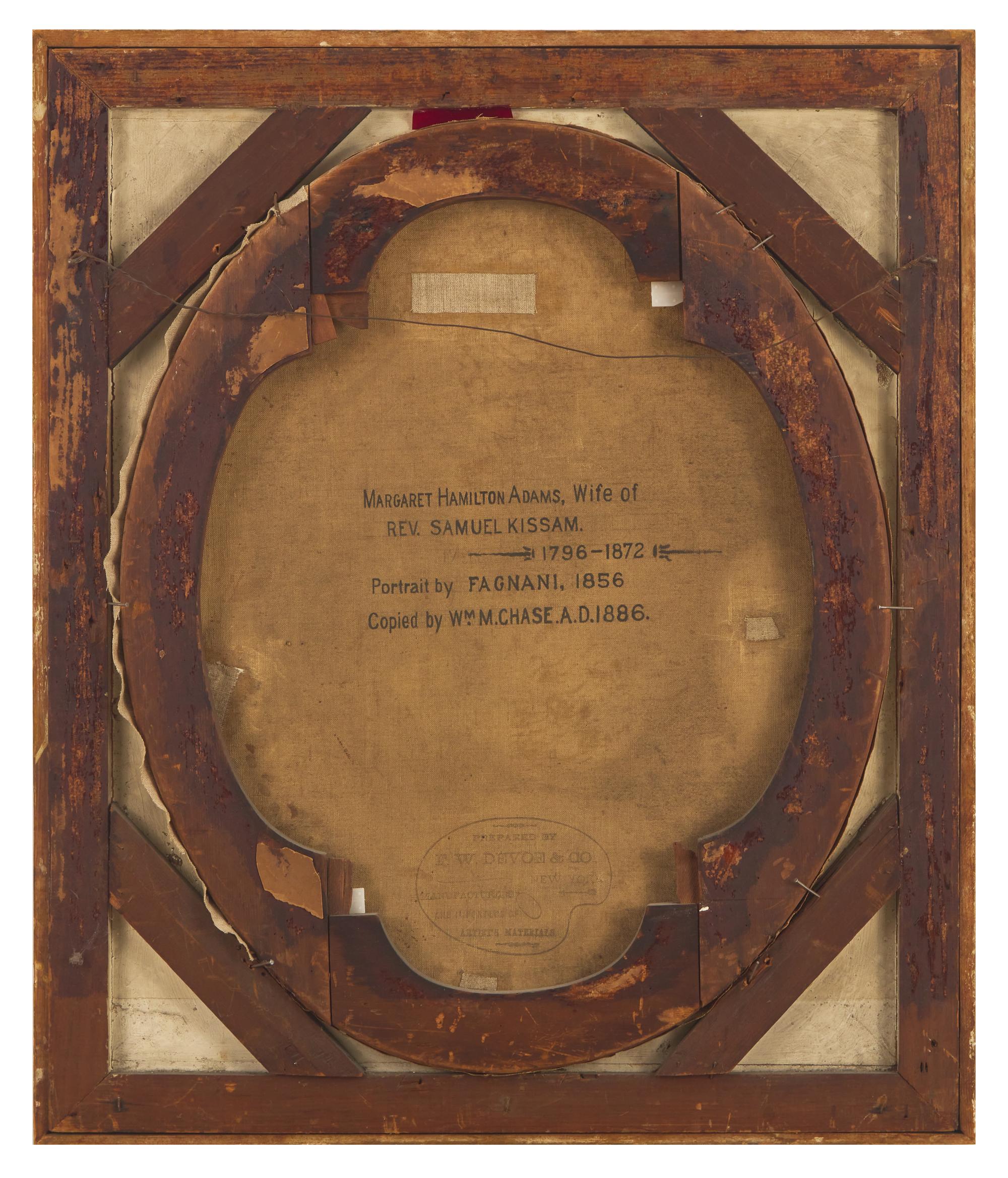 Portrait of Margaret Hamilton Adams , after Giuseppe Fagnani, 1886