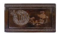 A Chinese Export Hardwood Trunk