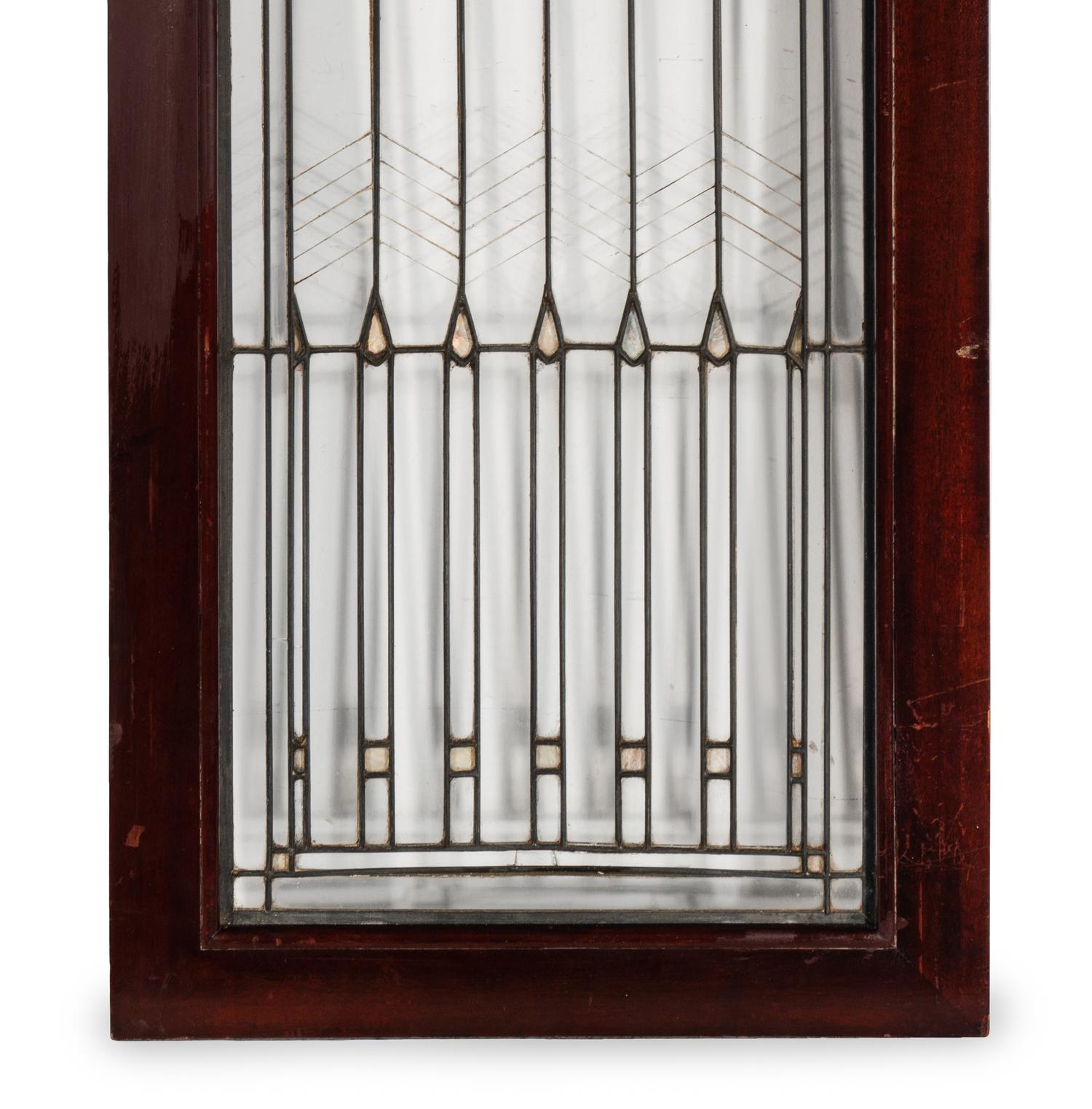 Prairie School Window from the Madlener House, Chicago Linden Glass Co., US