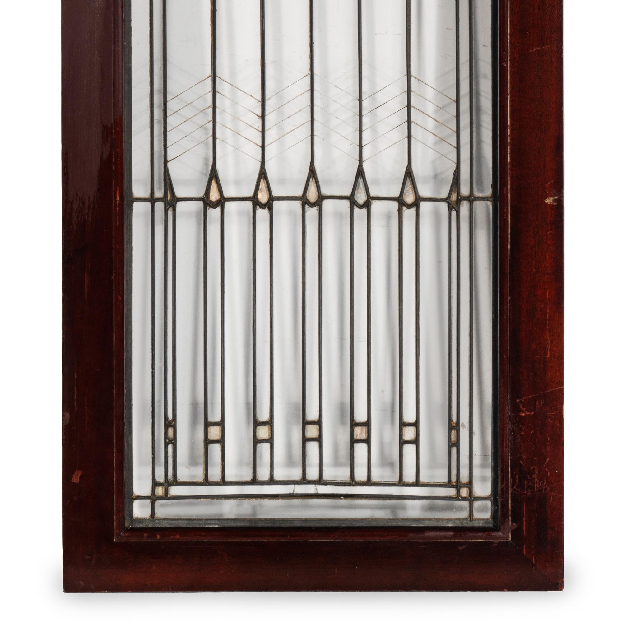 Prairie School Window from the Madlener House, Chicago Linden Glass Co., US