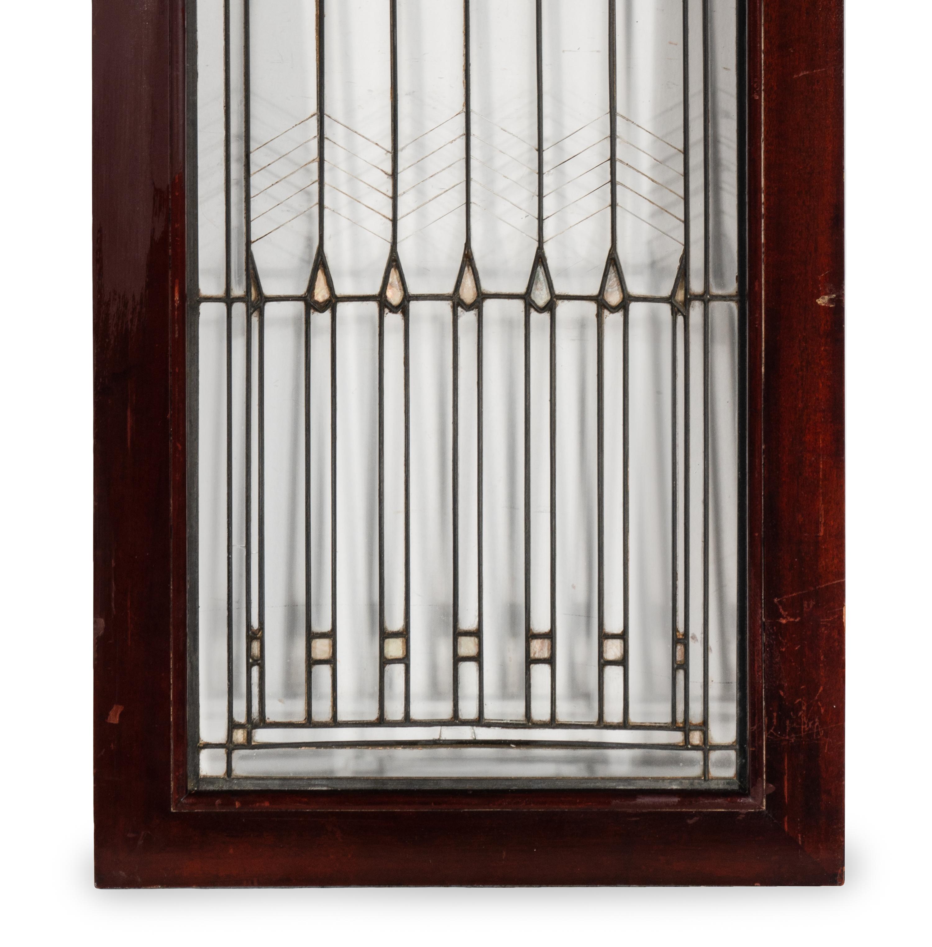 Prairie School Window from the Madlener House, Chicago Linden Glass Co., US