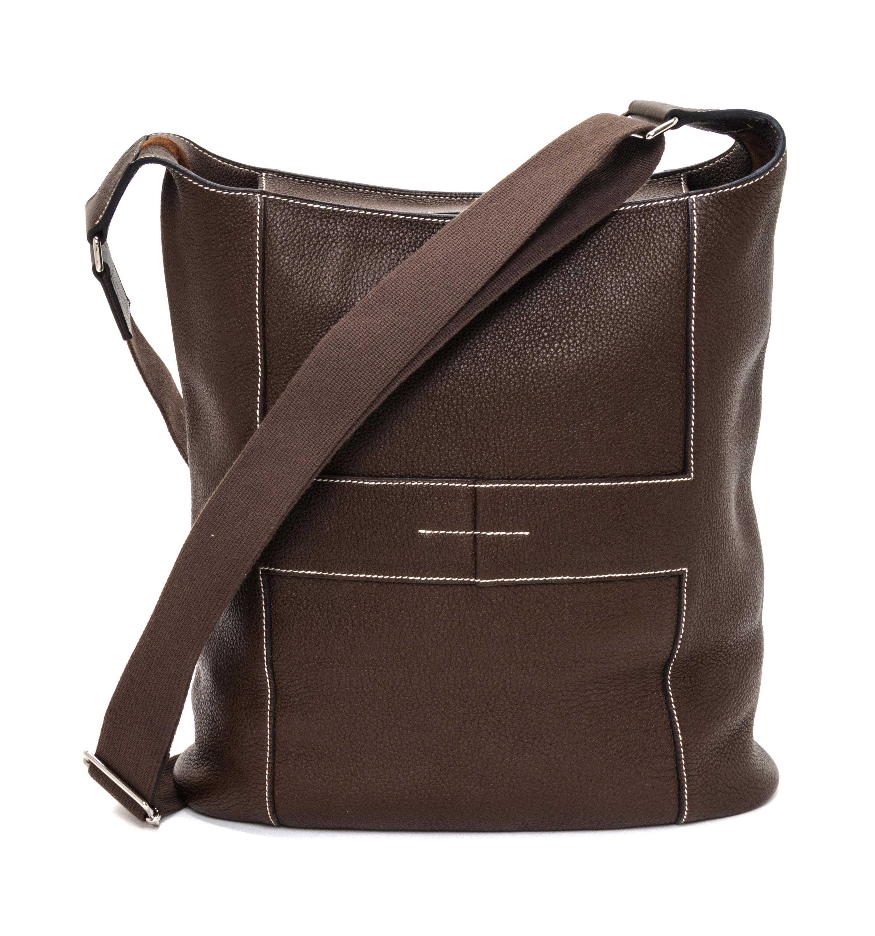 An Hermes Noisette Good News PM Handbag, 11" x 10" x 5".