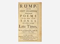 [Drama] [Garrick, David] (Brome, Alexander): Rump: or an Exact Collection of the Choycest Poems and Songs Relating to the Late Times...
