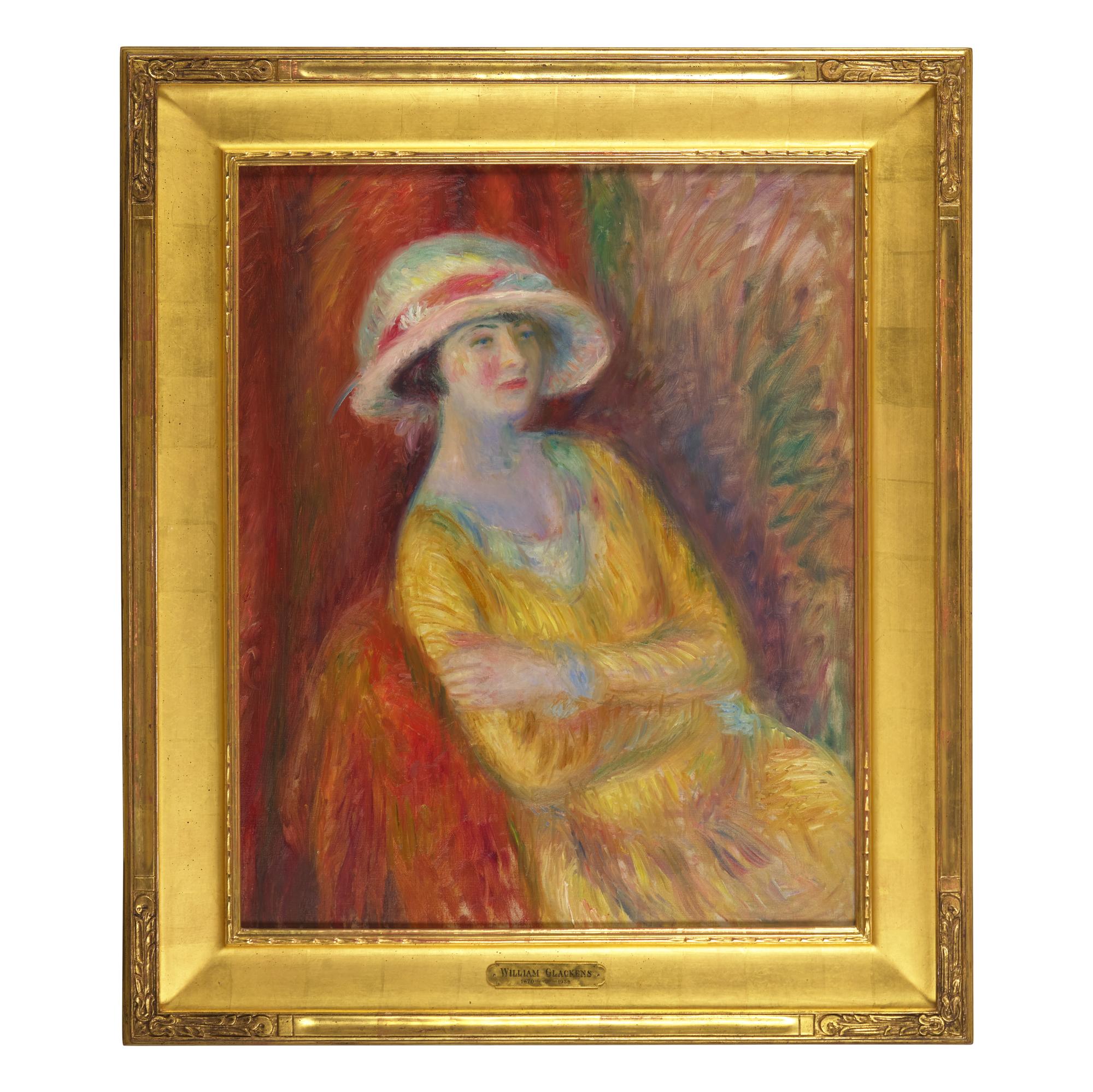 William Glackens (American, 1870-1938) — The Yellow Dress