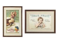 Two 'True Fruit' Flavors Lithograph Advertisements