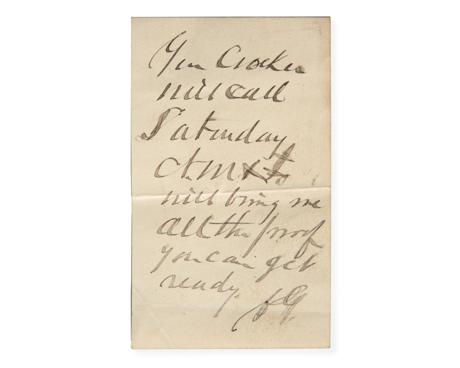 [Americana] [Garfield, James] Guiteau, Charles. Autograph Letter, signed