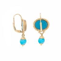 Yellow Gold Intaglio Earrings