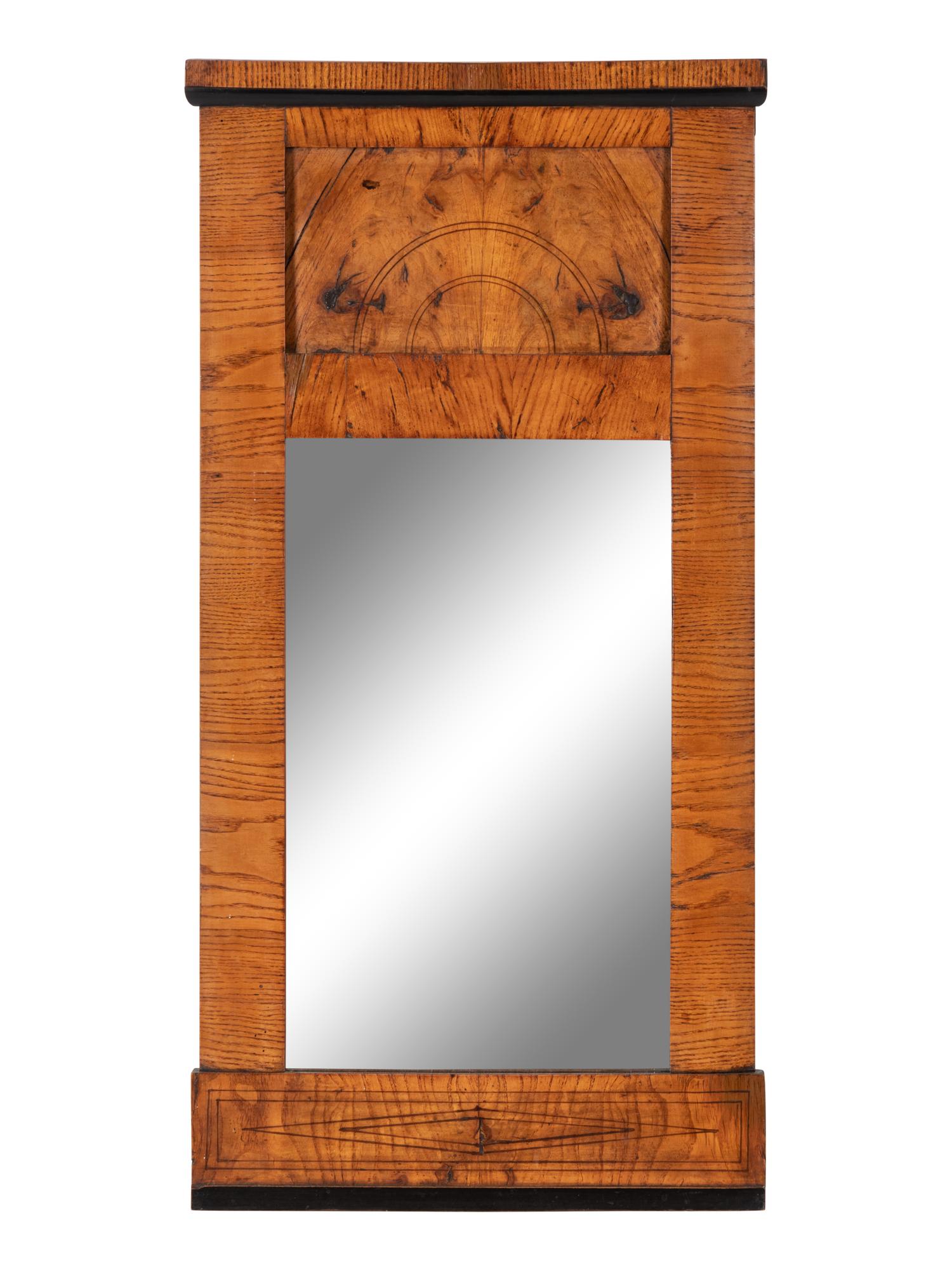 A Biedermeier Maple Mirror