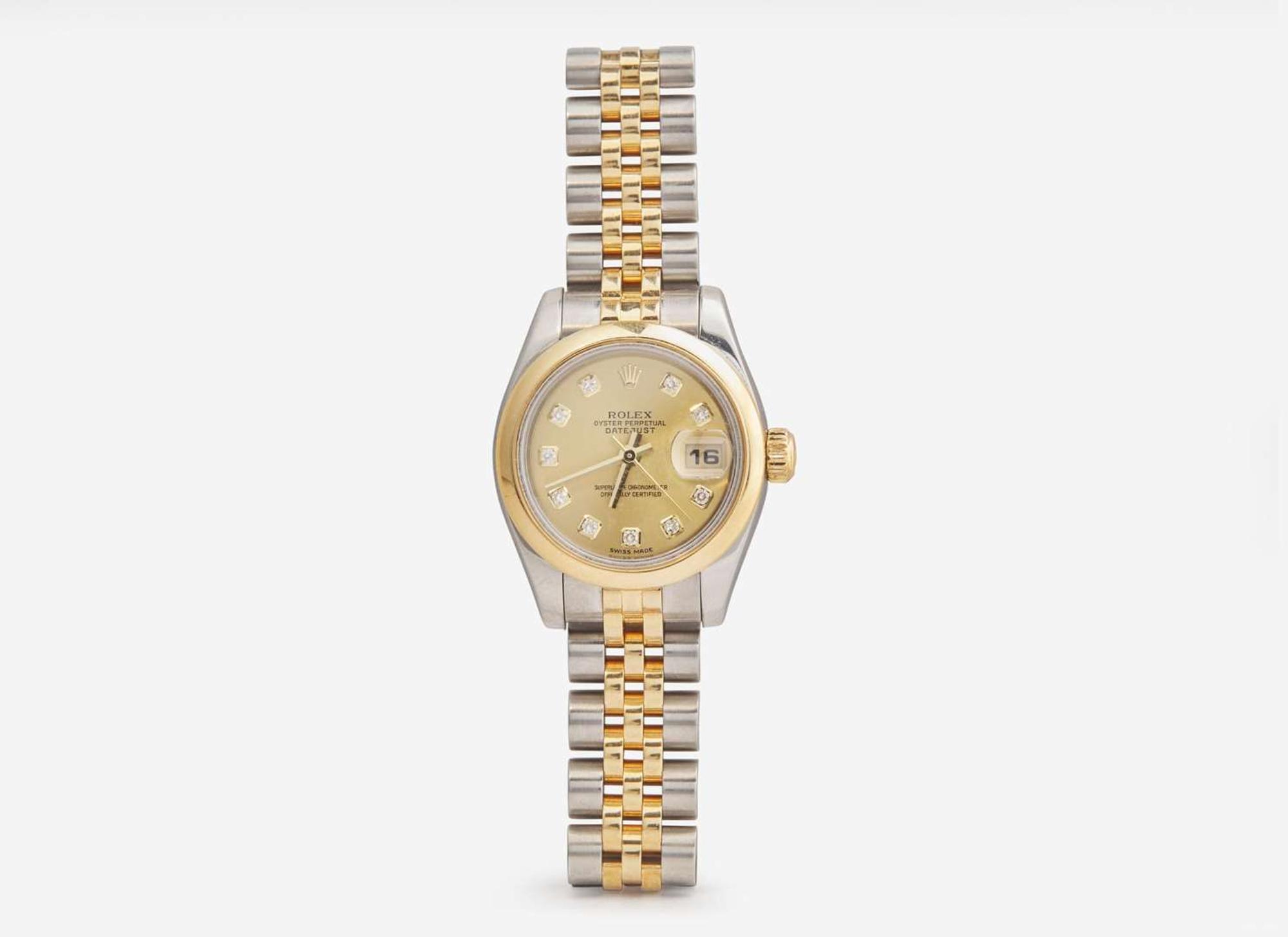 A Ladies Two-Tone Oyster Perpetual Datejust with Diamond Markers