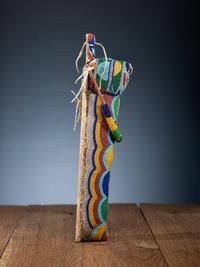 Umatilla Beaded Hide Doll Cradle