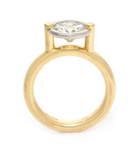 An 18 Karat Yellow Gold, Platinum and Diamond Ring, Whitney Boin, 5.60 dwts.