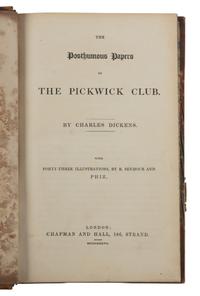 DICKENS, Charles (1812-1870). The Posthumous Papers of the Pickwick Club . London: Chapman and Hall, 1837.