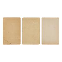 [Wild West Shows]. A group of 3 cabinet cards of Annie Oakley by Baker's Art Gallery and Brisbois.