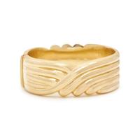 YELLOW GOLD BANGLE BRACELET AND EARRINGS