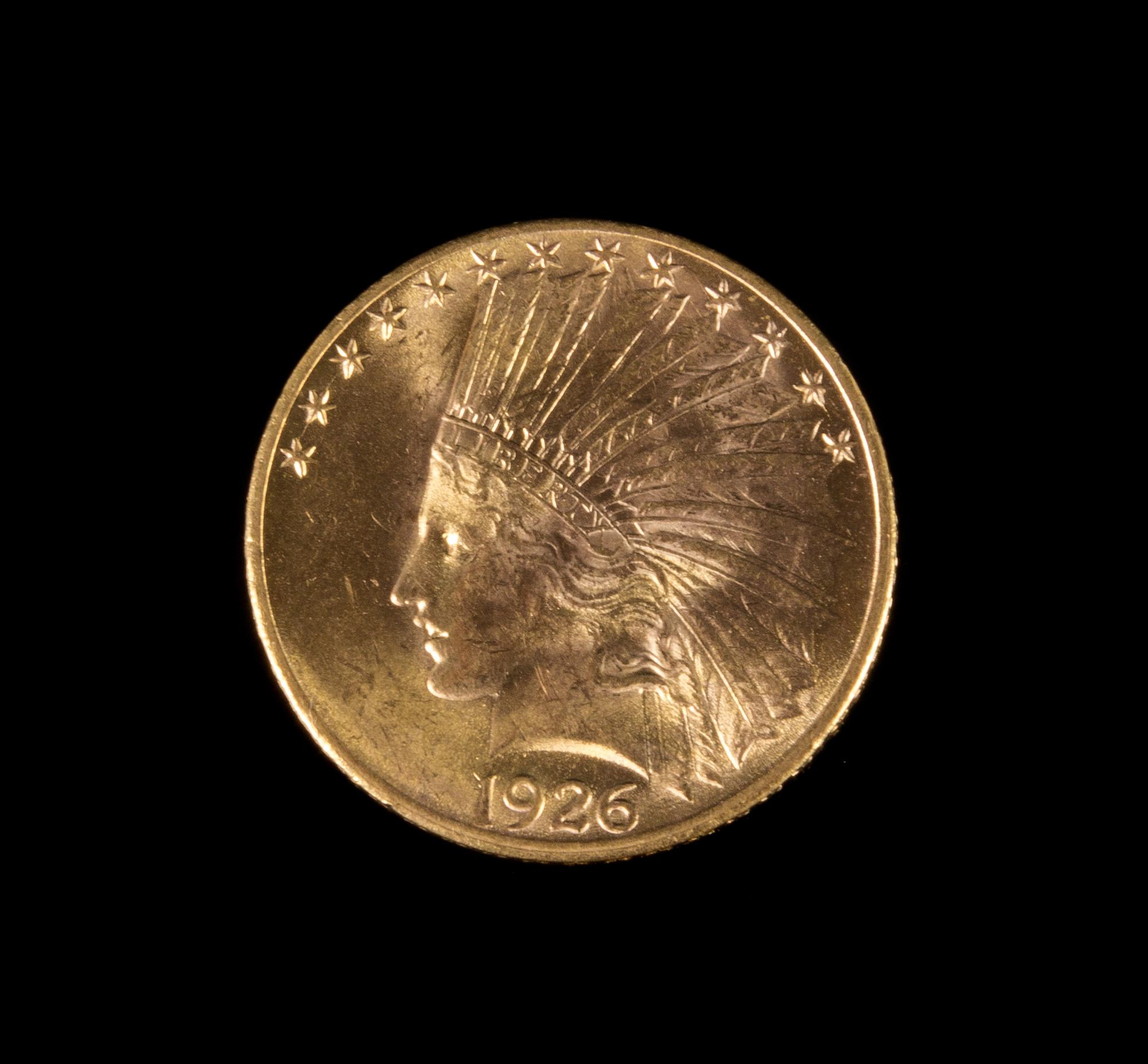 A United States 1926 Indian Head $10 Gold Coin