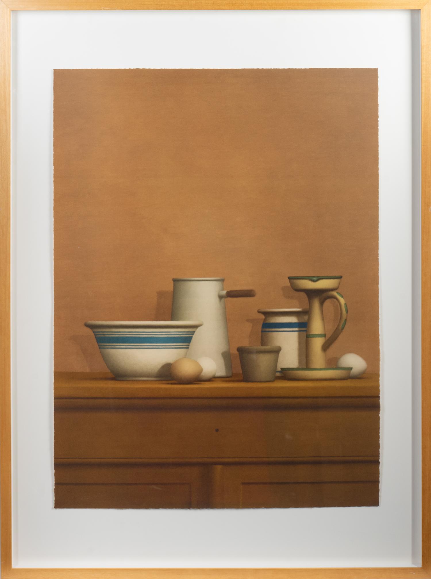 Still Life with Eggs, Candlestick and Bowl, 1976
