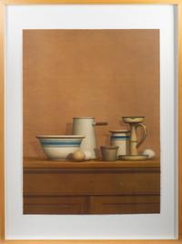 Still Life with Eggs, Candlestick and Bowl, 1976