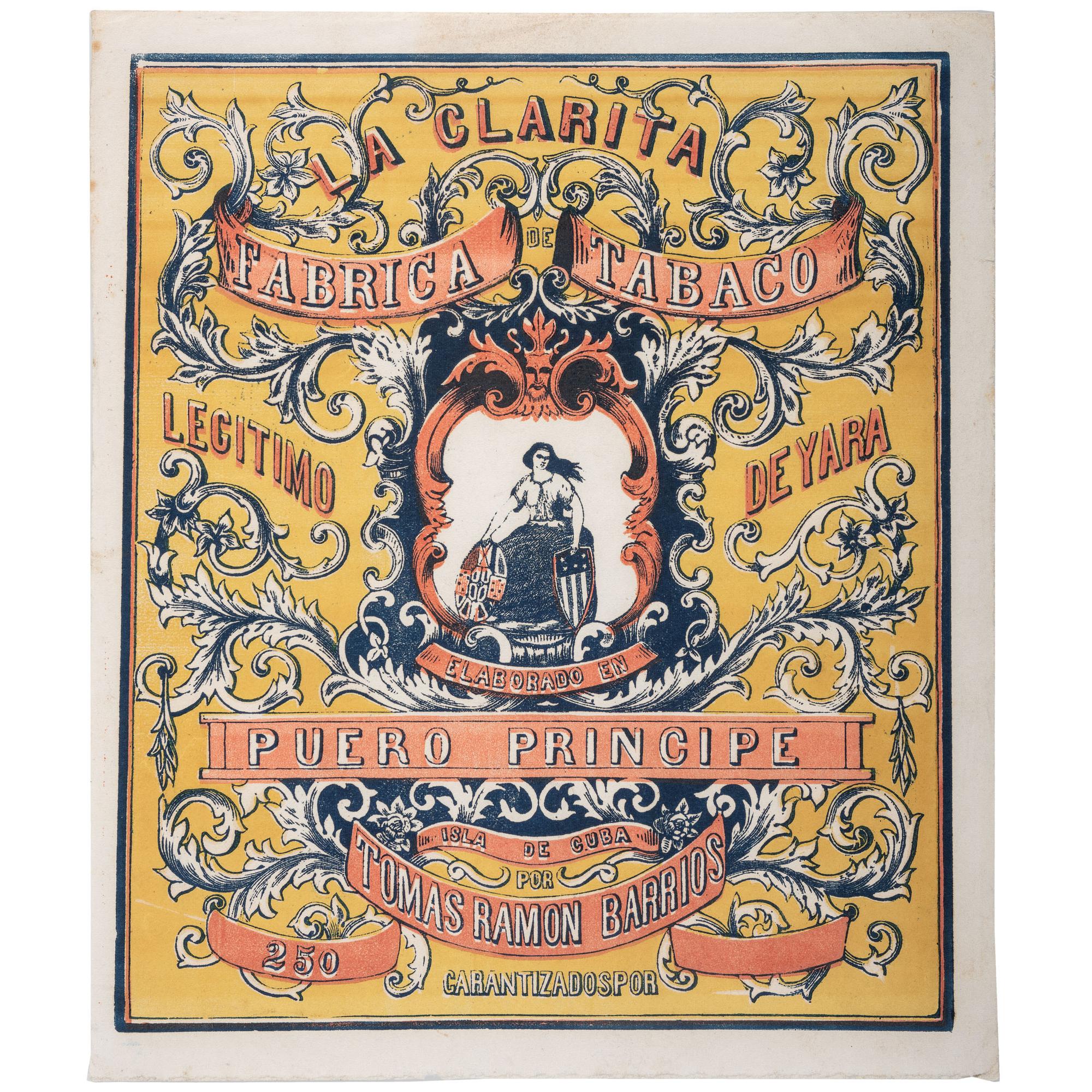 A group of 4 Civil War-era illustrated cigar labels, comprising: