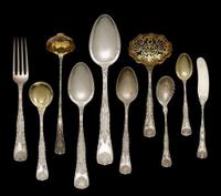 Partial set of sterling silver flatware tiffany & co., new york, ny, late 19th century