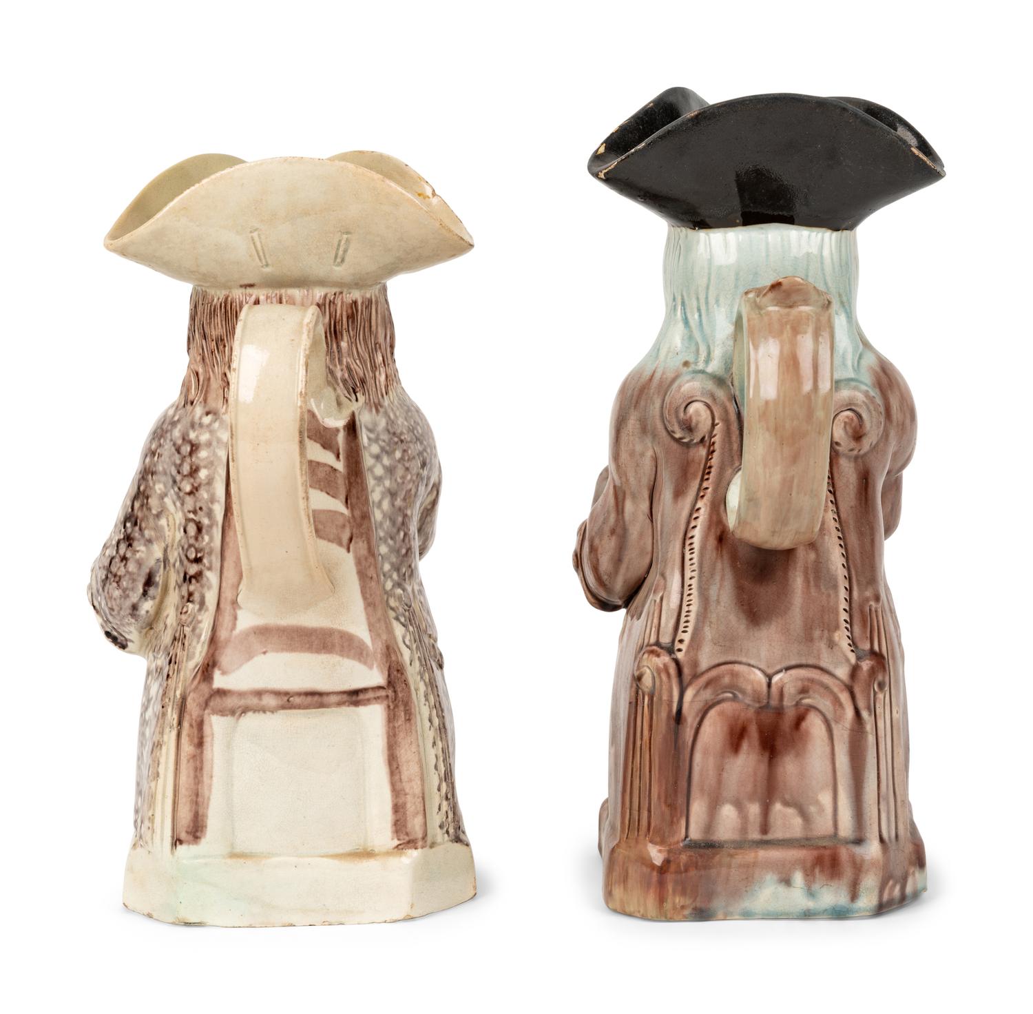 A Ralph Wood-Type Long Face Toby Jug and Another Toby Jug