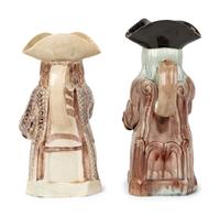 A Ralph Wood-Type Long Face Toby Jug and Another Toby Jug