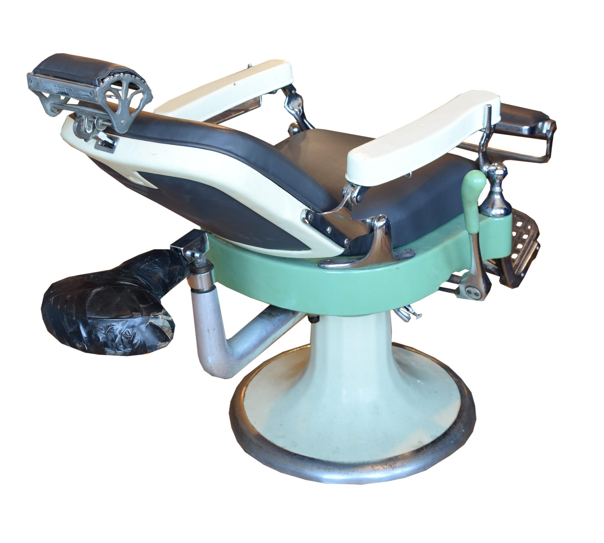 An Emil J Paidar Barber Shop Chair 29" W x 57" D x 40" H — United States, Circa 1920