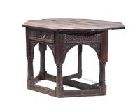 A Charles II Oak Octagonal Flip-Top Table