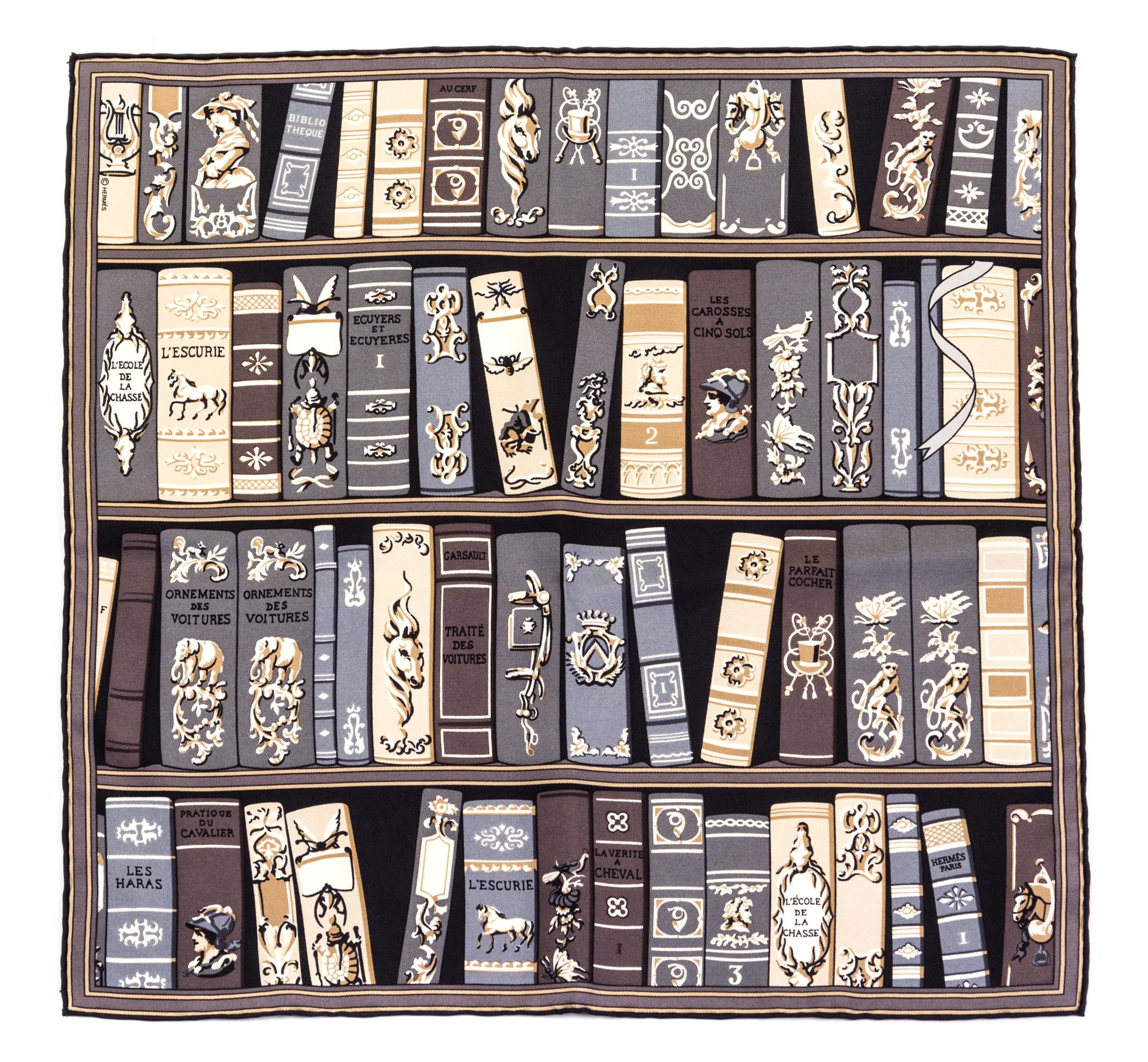 A Group of Hermes Silk Pocket Squares, 16" x 16".
