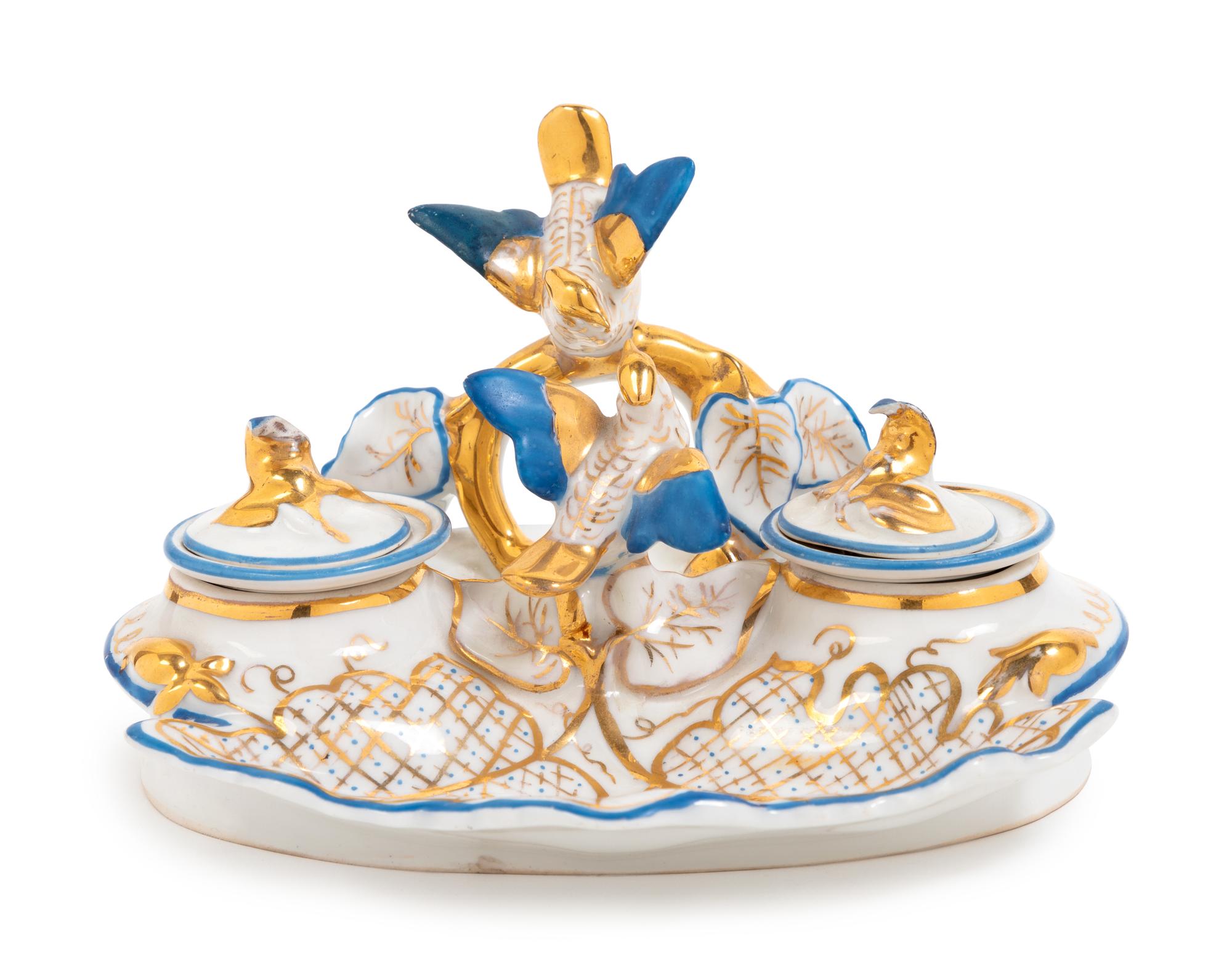 A Paris Porcelain Encrier