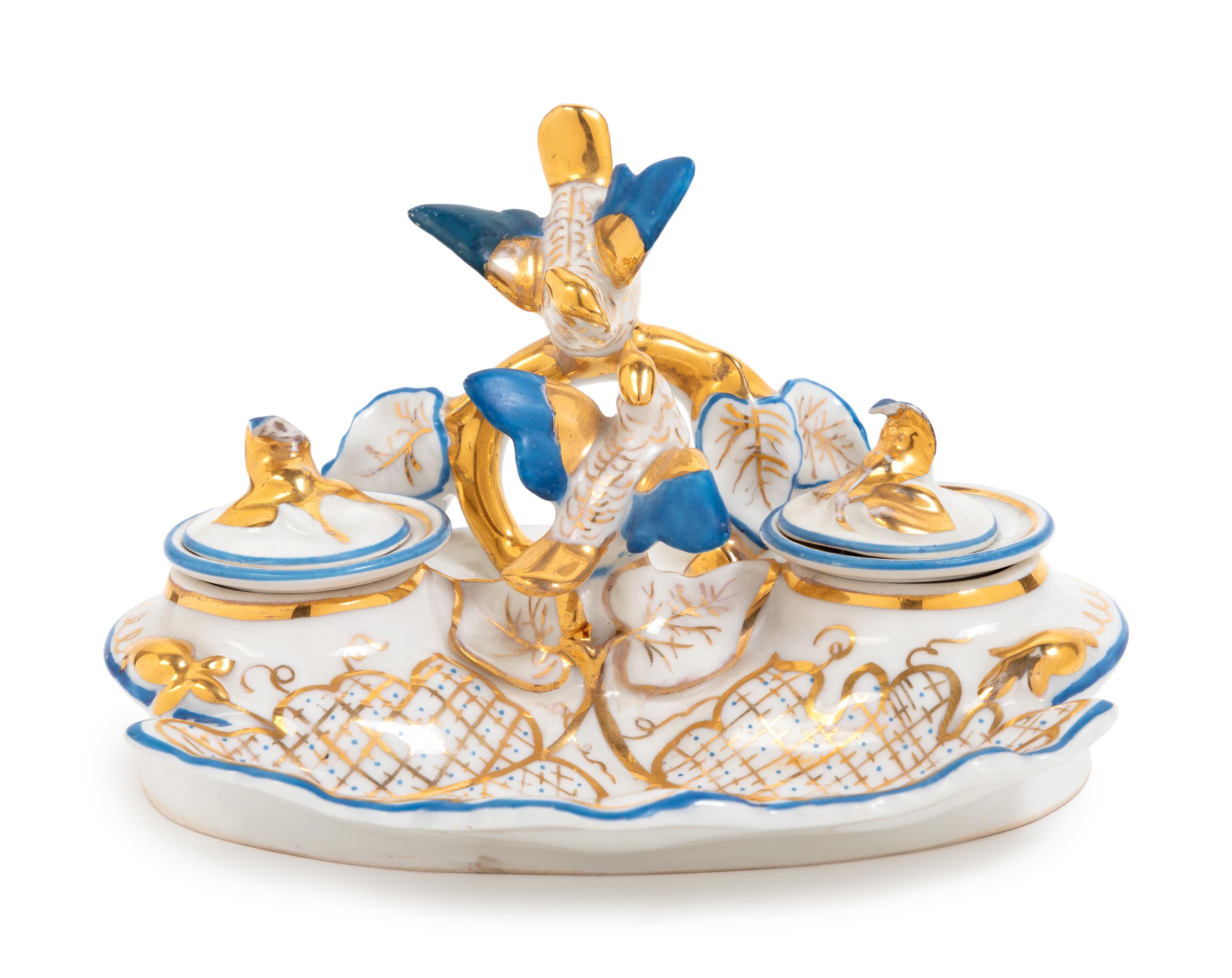 A Paris Porcelain Encrier