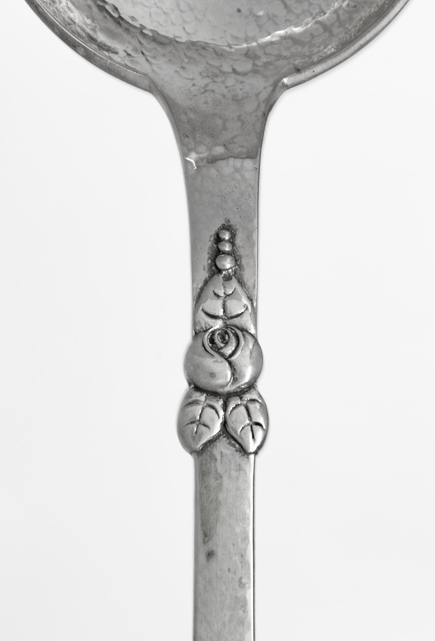 Five Danish Silver Flatware Articles
