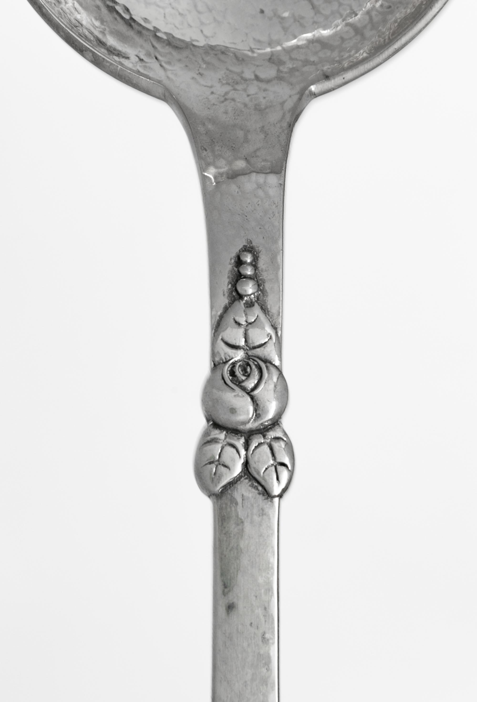 Five Danish Silver Flatware Articles