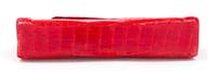 A Nancy Gonzalez Red Crocodile Clutch, 10.75" x 4.5" x 2".