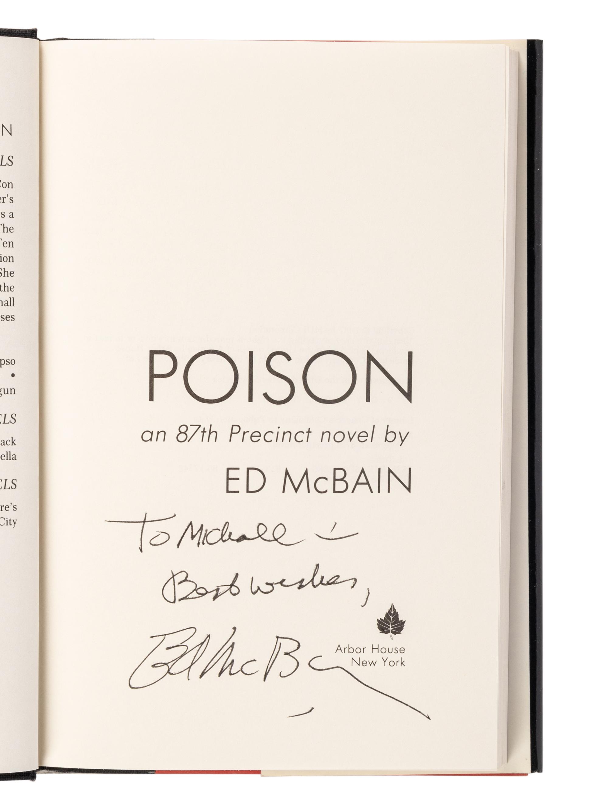 HUNTER, Evan (“Ed McBain”) (1926-2005). A group of 23 works by Hunter from the 87th Precinct Novels series, MOST FIRST EDITIONS, MANY SIGNED, comprising: