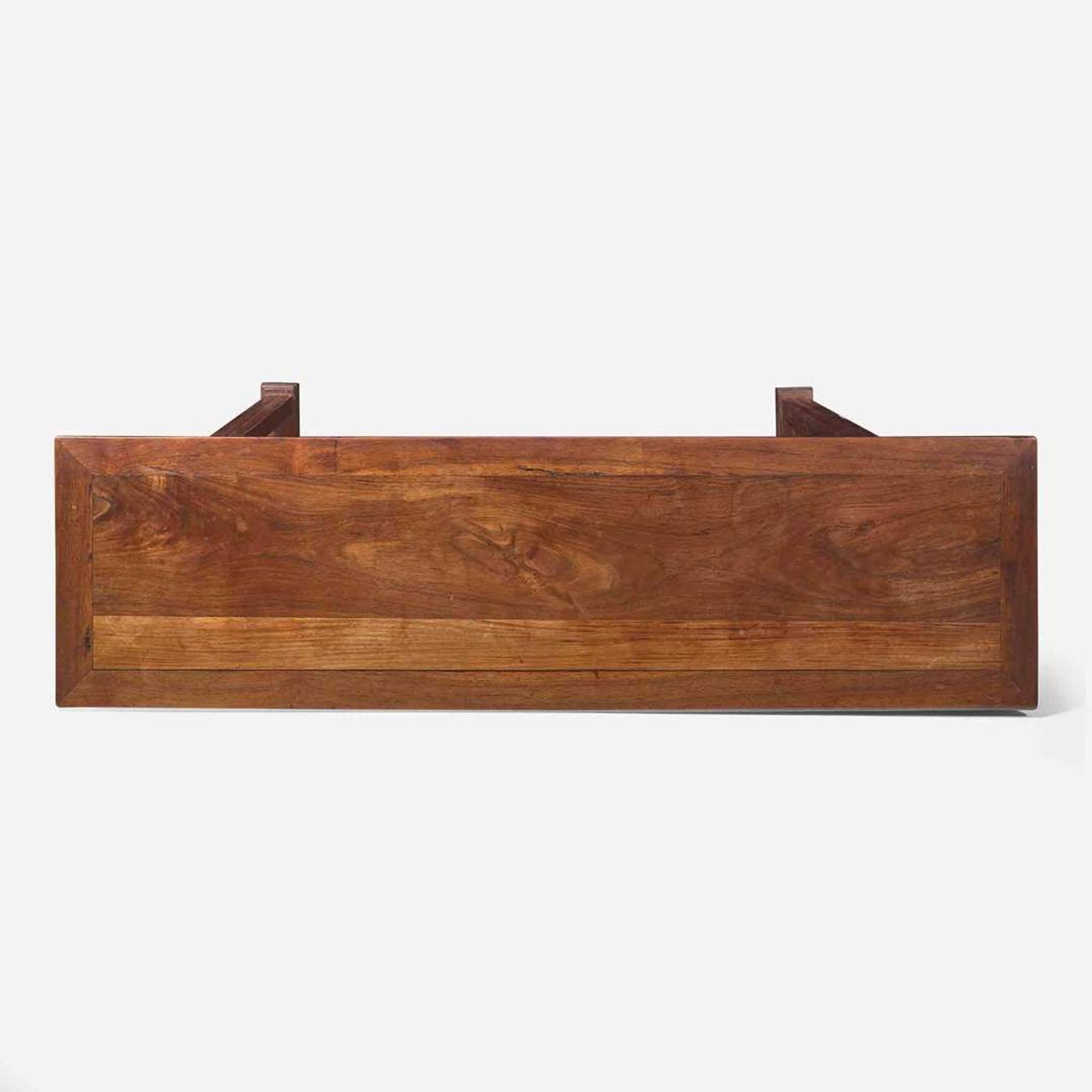 A Chinese hardwood recessed leg side table