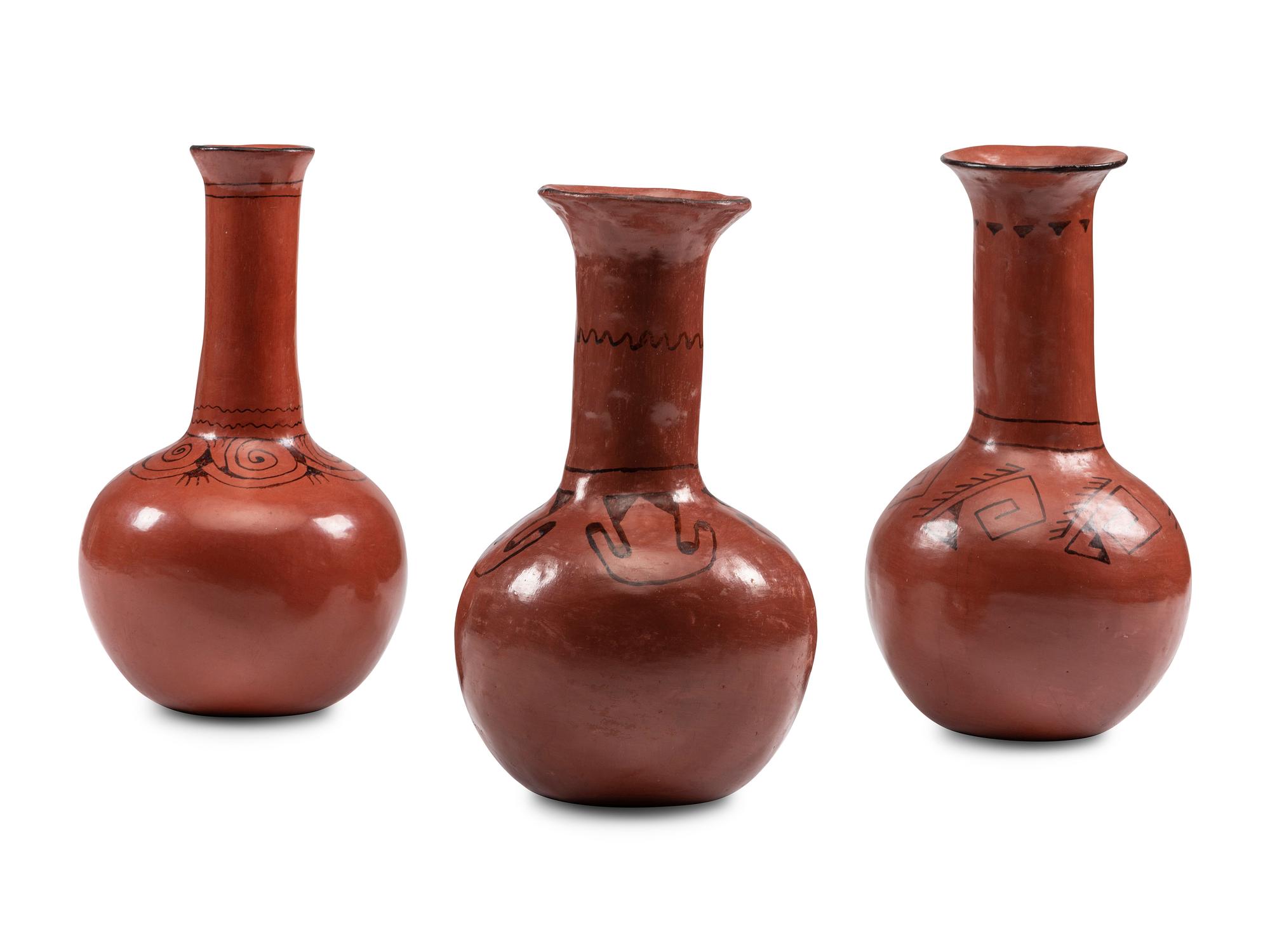 Redware Pottery Vase, PLUS